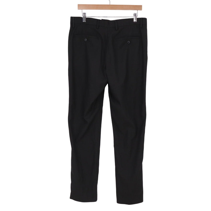Perry Ellis Portfolio Mens Slim Fit Black Dress Pants Trousers 33x32