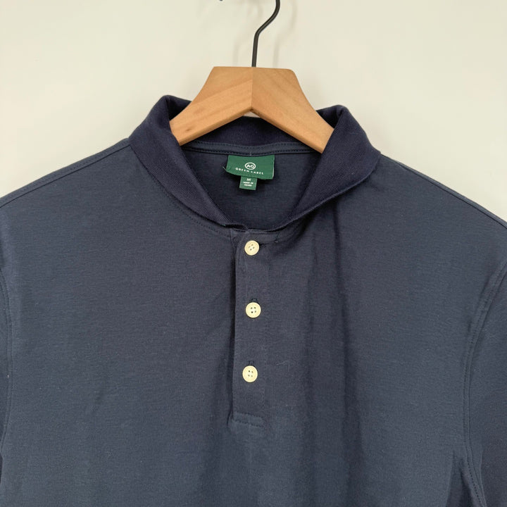 AG Green Label Mens Polo Shirt Navy Blue Size M Short Sleeve