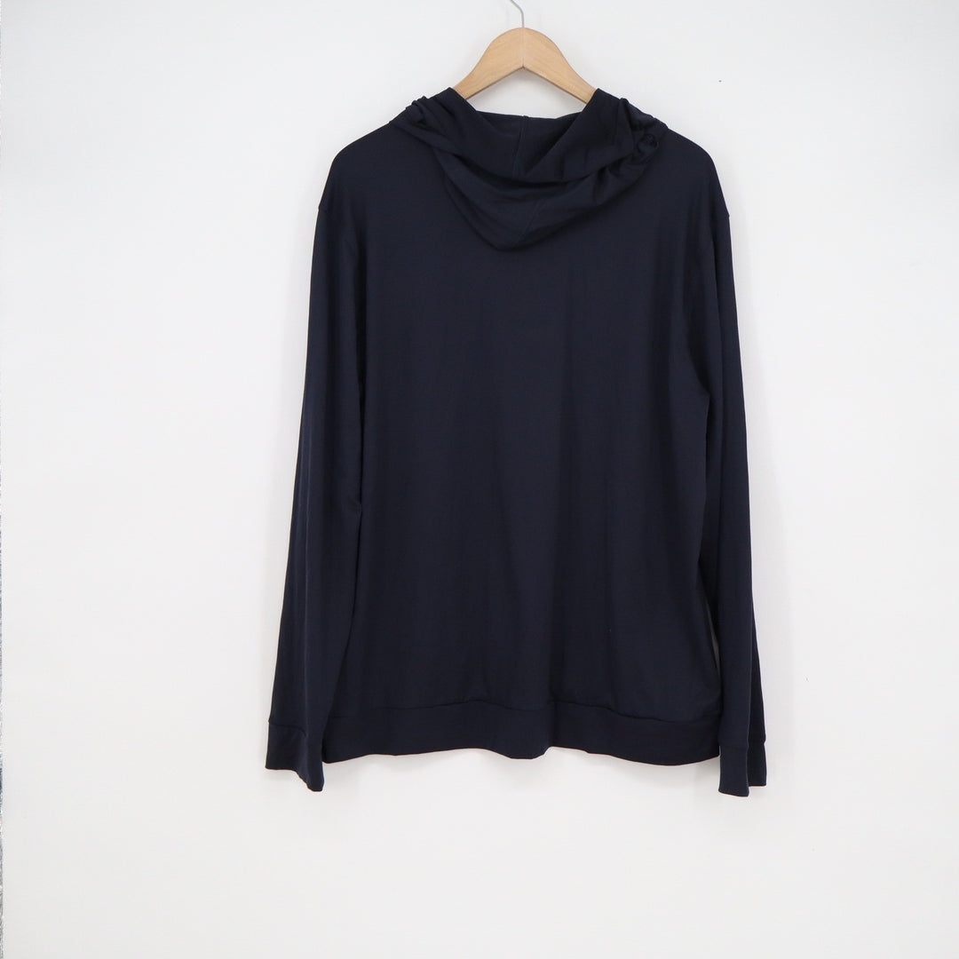 32 Degrees Cool Mens Navy Blue Hooded Pullover Long Sleeve Hoodie Large