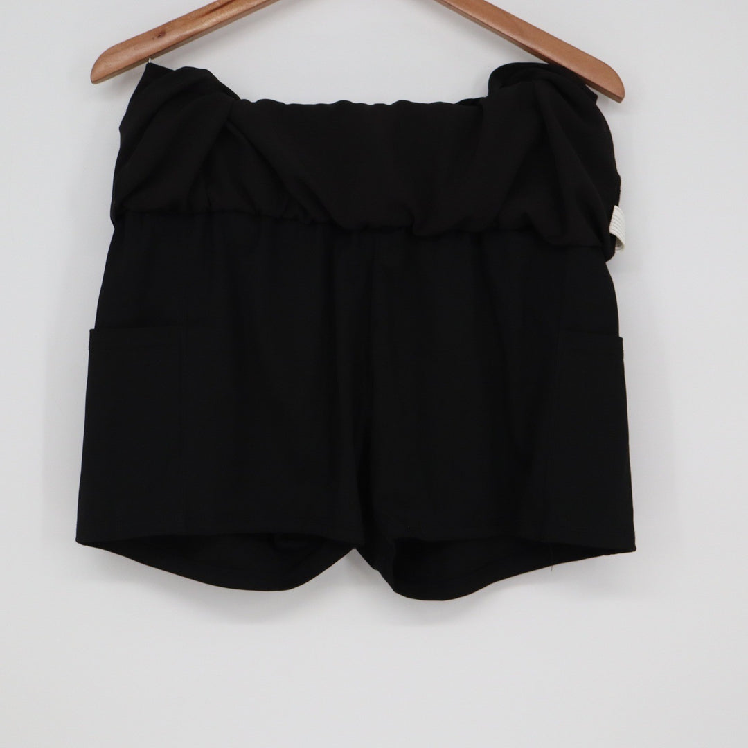 Pinspark Black Athletic Skort XL Smocked Waist Built-in Shorts Pockets AMT005969