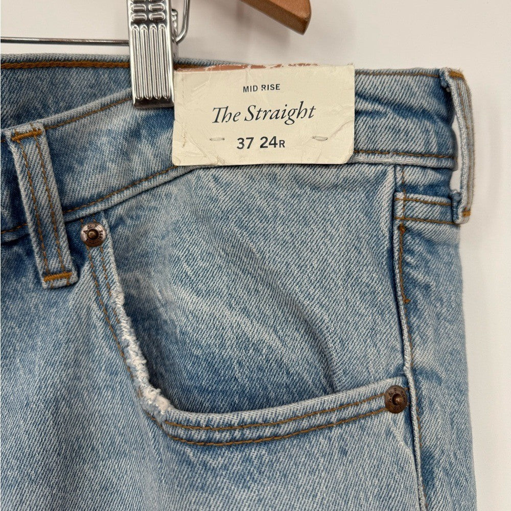 Abercrombie & Fitch The Straight Mid Rise Jean Women's Size 37