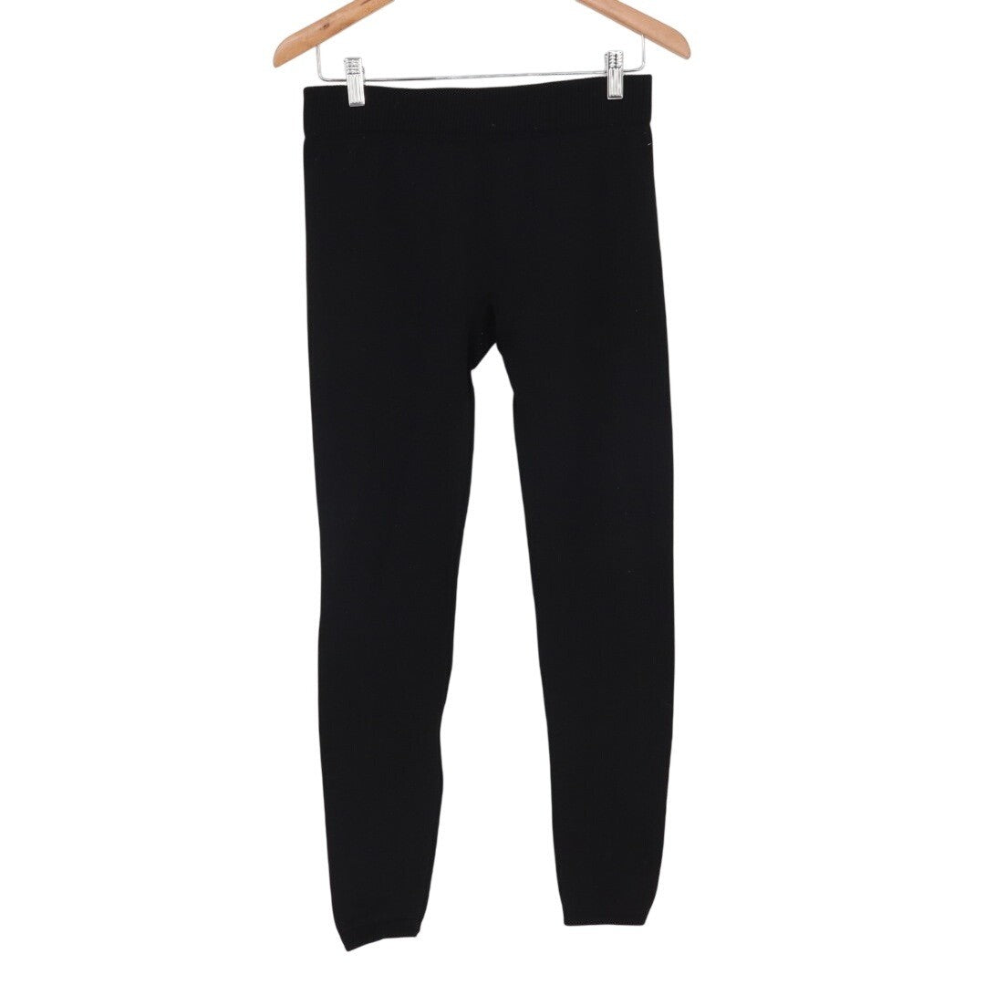 Cotton Candy Leggings Womens Large Black Elastic Waist Skinny Leg Active Wear