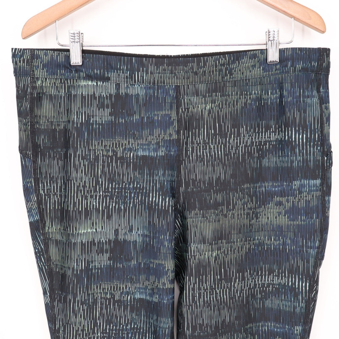 DSG Mens Run Tight XL Digital Stadium Blue Green Athletic Leggings
