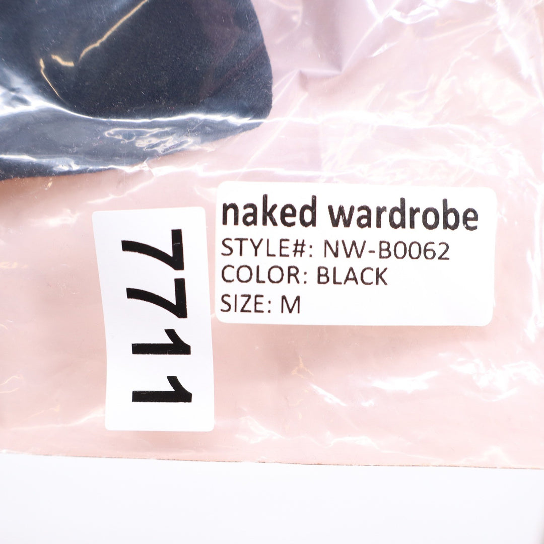 Naked Wardrobe Mens One Shoulder Long Sleeve Bodysuit Black Size M