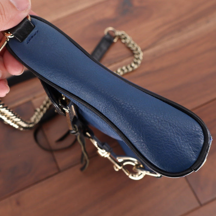 Rebecca Minkoff Blue Leather Studded Chain Shoulder Crossbody Bag