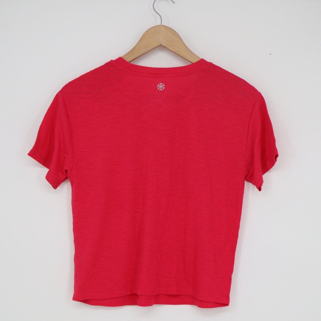 Gaiam Pink Slub Knit Short Sleeve Crew Neck Active T-Shirt Girls XL 14-16