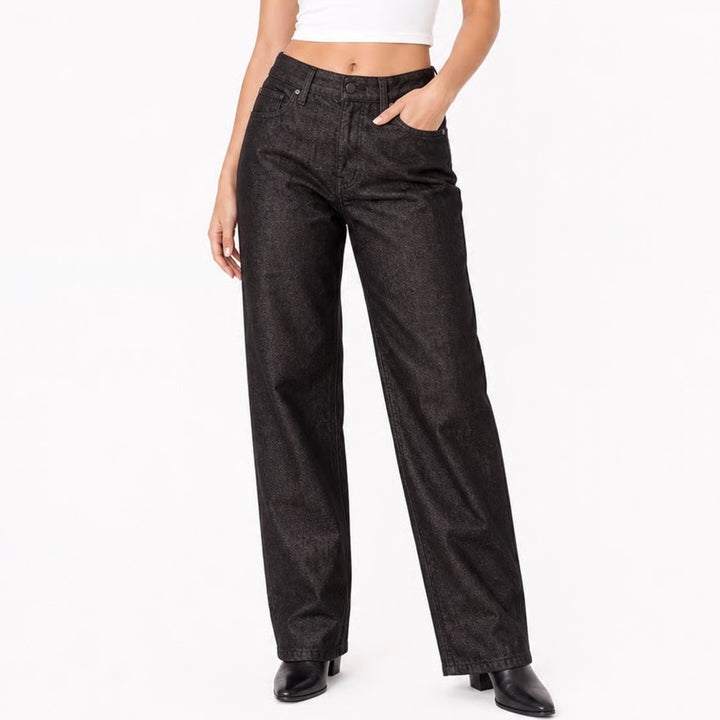 Old Navy OG Loose High-Rise Metallic Bronze Coated Jeans 12