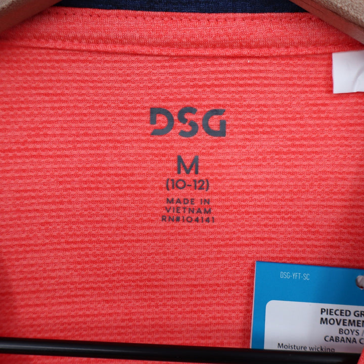 DSG Boys M 10-12 Pieced Graphic Movement Tee Coral Navy Basketball 1989