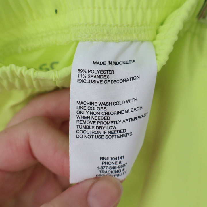 DSG Boys Agility Shorts Light Lime Neon Yellow Athletic Size L 14-16