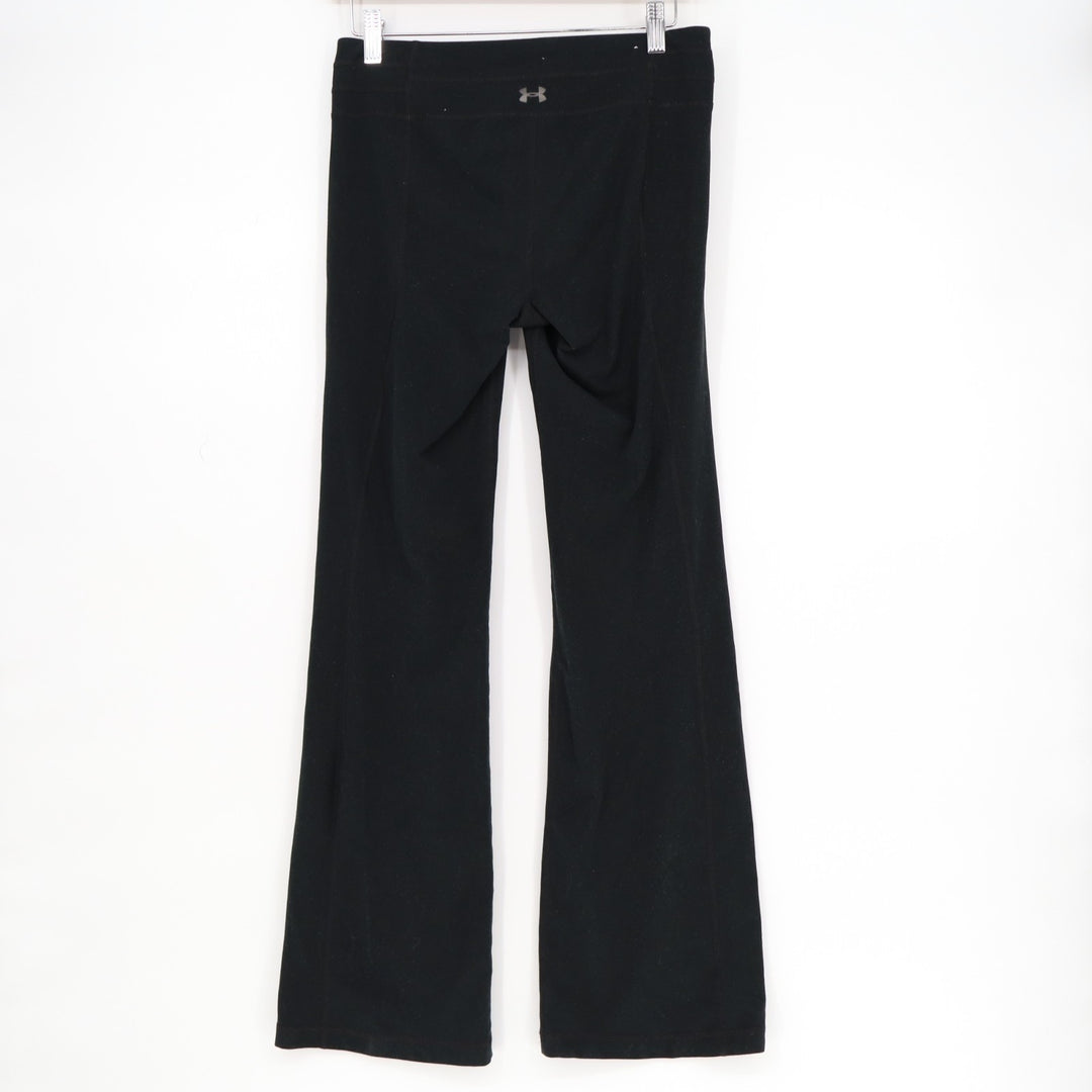 Under Armour Leggings Womens W28 Black Stretch Mid Rise Elastic Waist Flare Leg