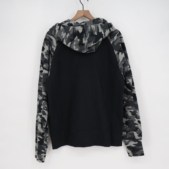 American Giant Raglan Classic Full Zip Hoodie Mens Large Black Gray Camouflage