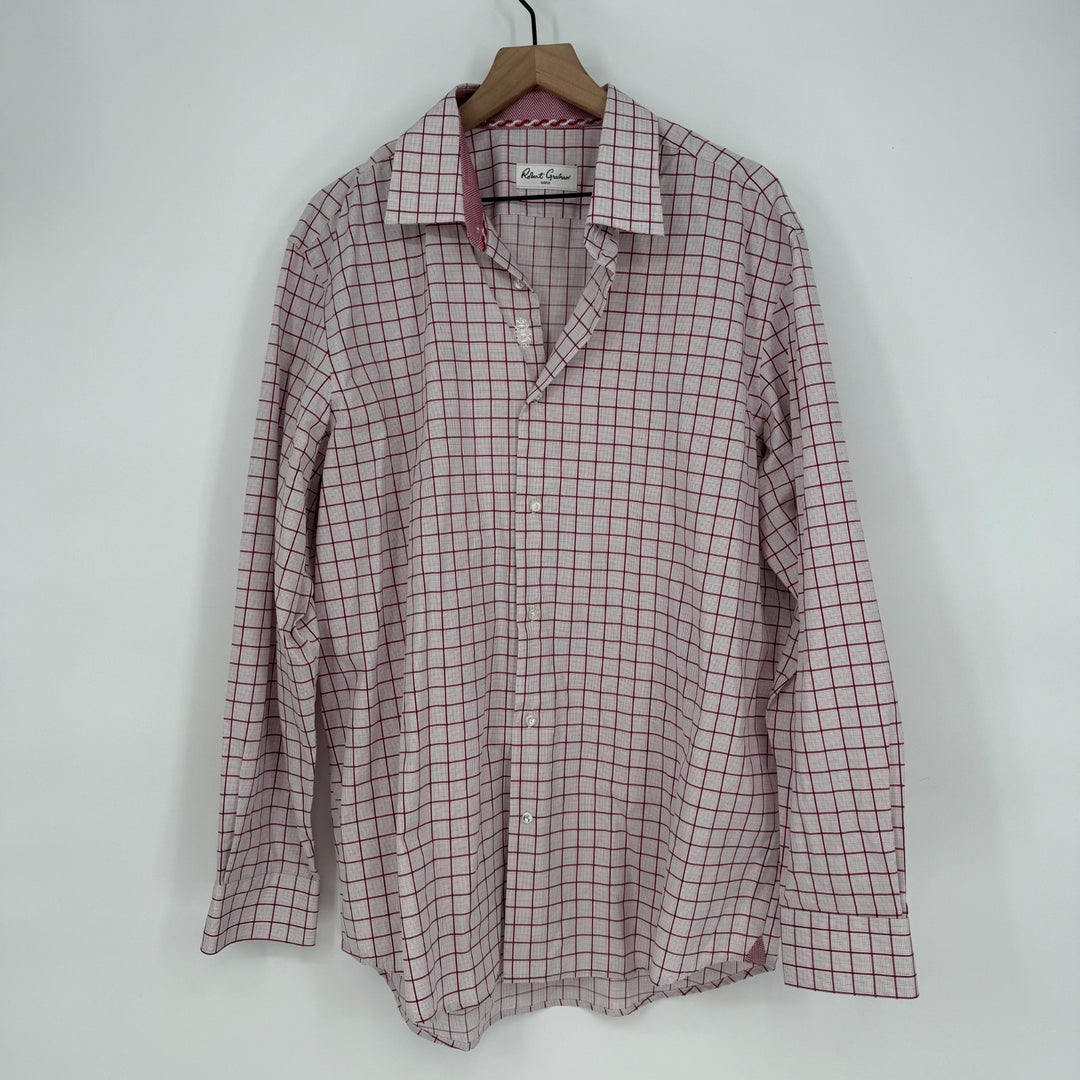 Robert Graham Shirt Mens Large Multicolor Plaid Knowledge Wisdom Faith Button Up