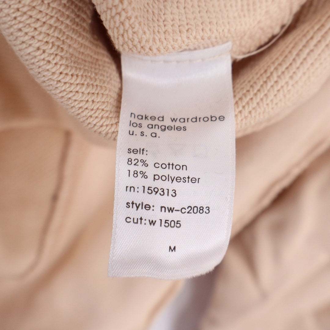 Naked Wardrobe Tan Beige Crewneck Sweatshirt Joggers Lounge Set M