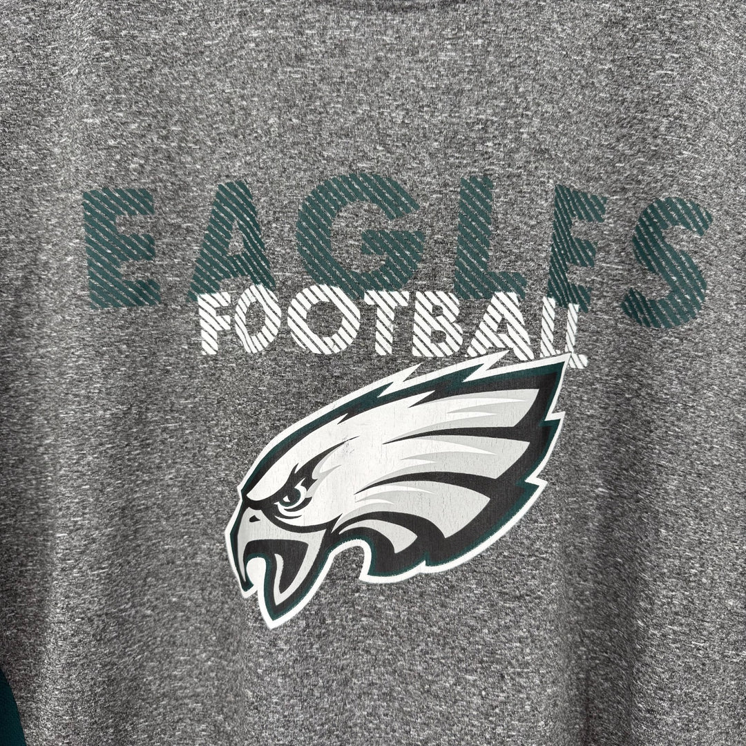 NFL Team Apparel Philadelphia Eagles Football Team Shirt Mens Large Gray Graphic
