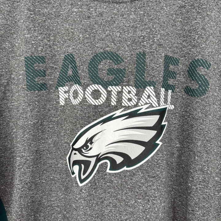 NFL Team Apparel Philadelphia Eagles Football Team Shirt Mens Large Gray Graphic
