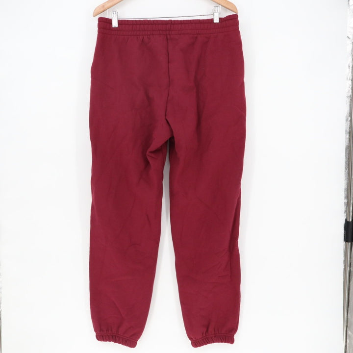 American Giant Sweatpants Mens L Red Cotton Fleece Tapered Leg Drawstring Waist