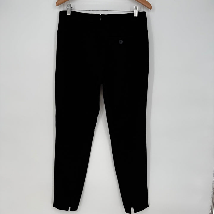 Halston Heritage Black Ponte Knit Tuxedo Ankle Zip Pants - Size 6