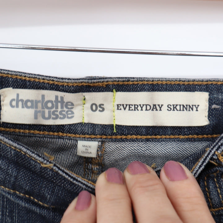 Charlotte Russe Everyday Skinny Jeans Womens 0S Medium Wash Stretch Denim