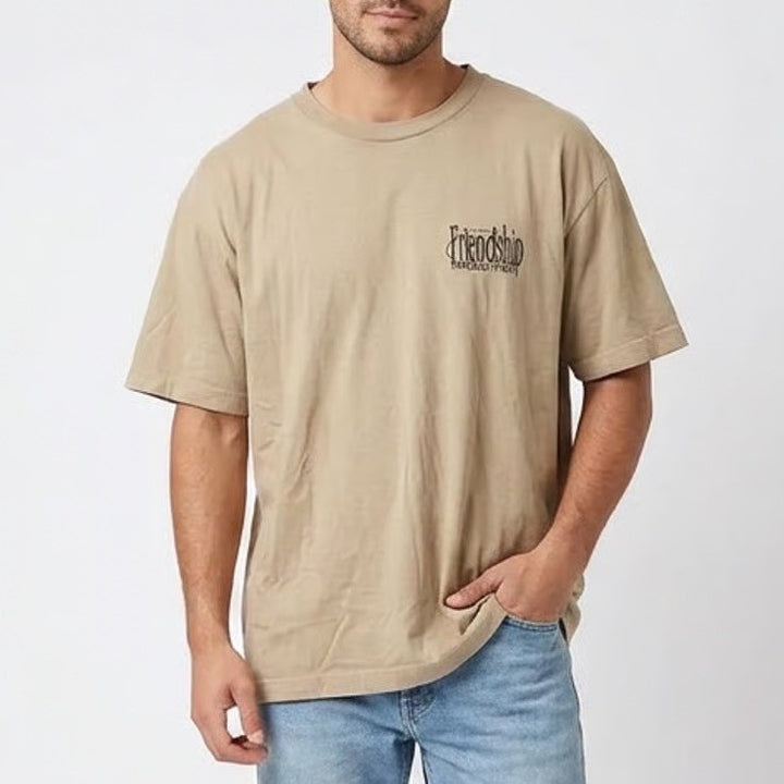 Cotton On Friendship Through Fruit Box Fit Graphic T-Shirt Tan XXL
