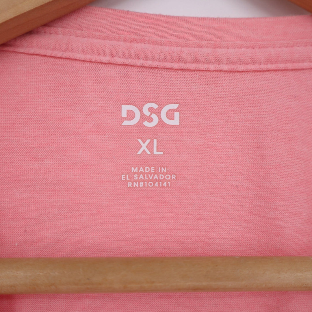 DSG T-Shirt Women XL Long Sleeve Pink Heathered Athletic Excellent
