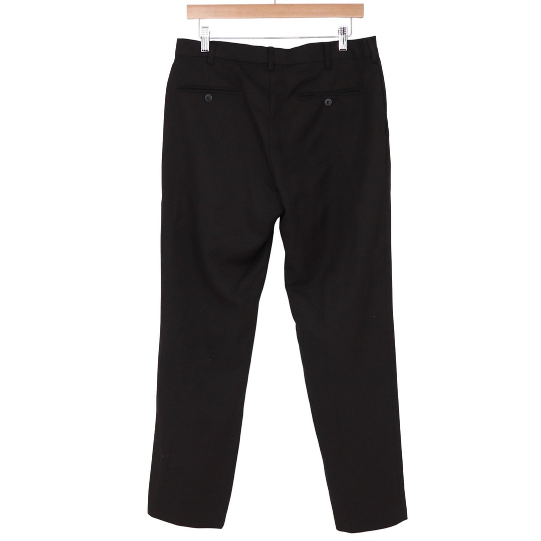 Van Heusen Pants Mens 33/32 Traveler Black Flat Front Trousers Excellent