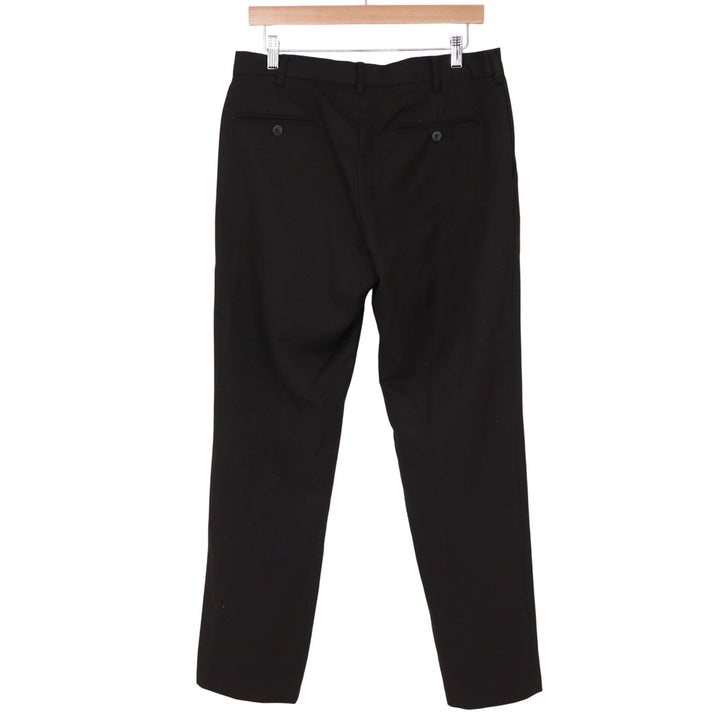 Van Heusen Pants Mens 33/32 Traveler Black Flat Front Trousers Excellent