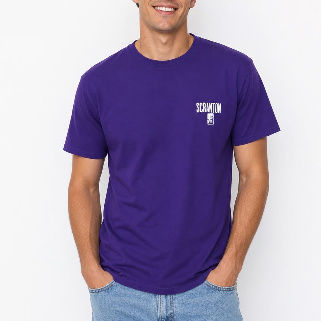 Gildan Softstyle University of Scranton Royals Purple Graphic T-Shirt Mens M