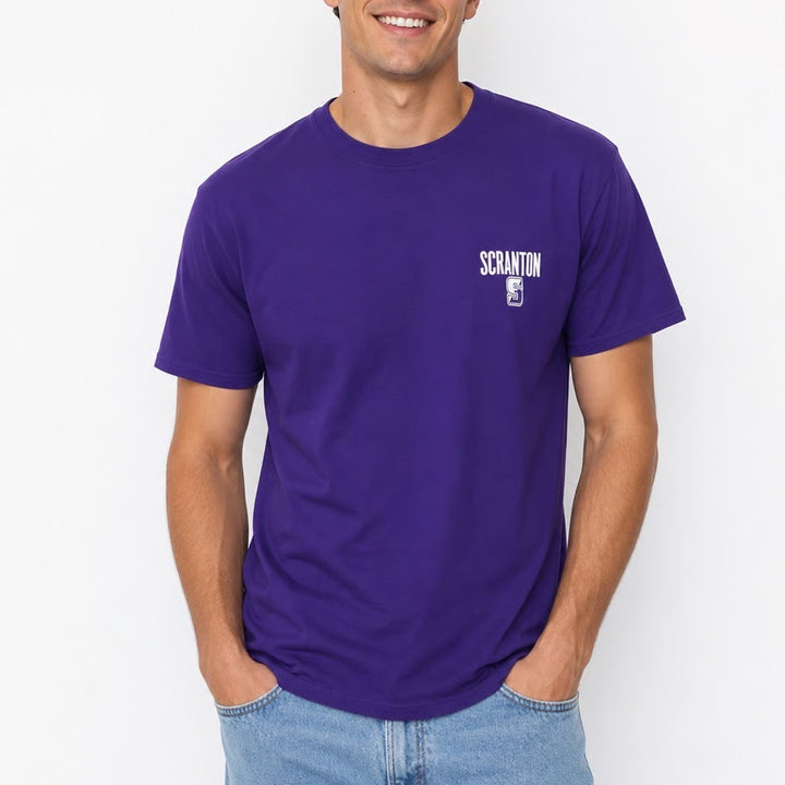 Gildan Softstyle University of Scranton Royals Purple Graphic T-Shirt Mens M