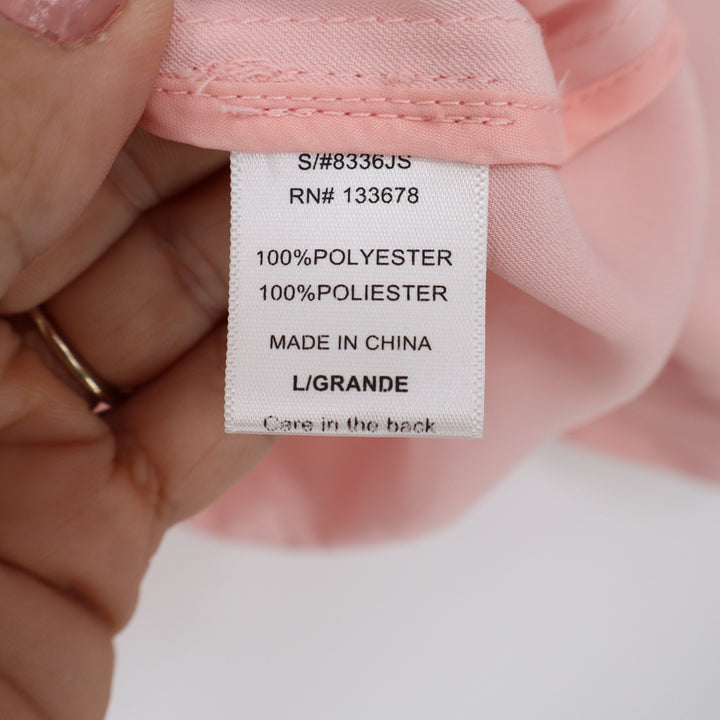 Love Tree Womens Pink Utility Jacket Snap Front Drawstring Waist Large