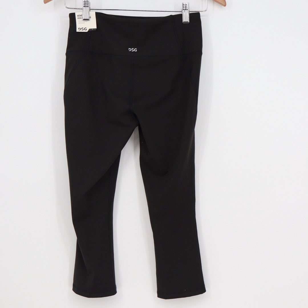DSG Momentum Capri Womens Small Pure Black High Rise Athletic Leggings