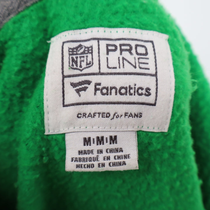 Philadelphia Eagles Hoodie Women's M Green Gray Fanatics Cotton Kangaroo Pocket