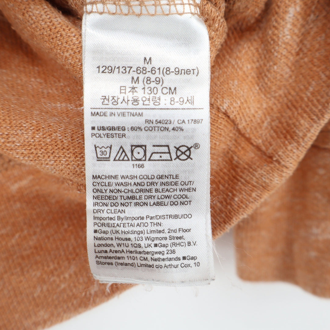 Gap Kids Boys Medium M 8-9 Orange Marl Knit Pullover Hoodie Sweatshirt