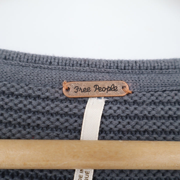 Free People Sweater Women S Ottoman Slouchy Tunic Gray Ribbed Oversized Good