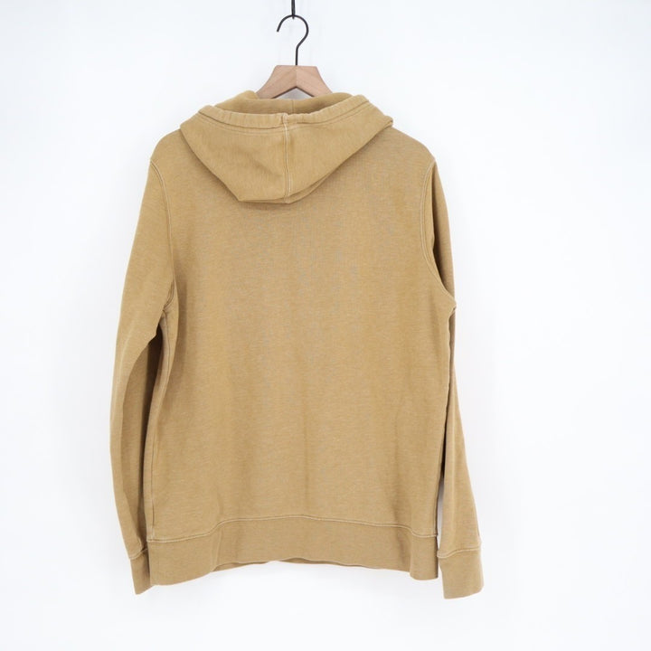 The North Face Hoodie Mens Large Beige Kangaroo Pockets Ribbed Hem Fleece Lined
