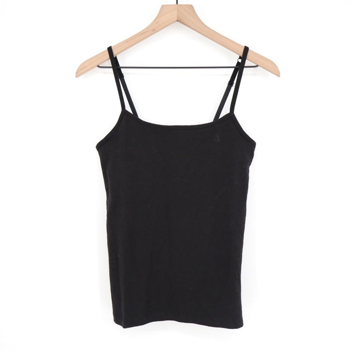 Charter Club Intimates Cami Top Womens S Black Cotton Stretch Spaghetti Strap