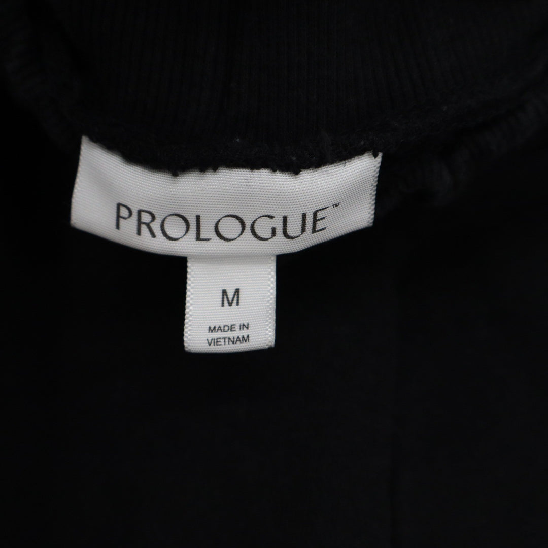 Prologue Womens Black High Rise Cotton Blend Tapered Jogger Pants Size M