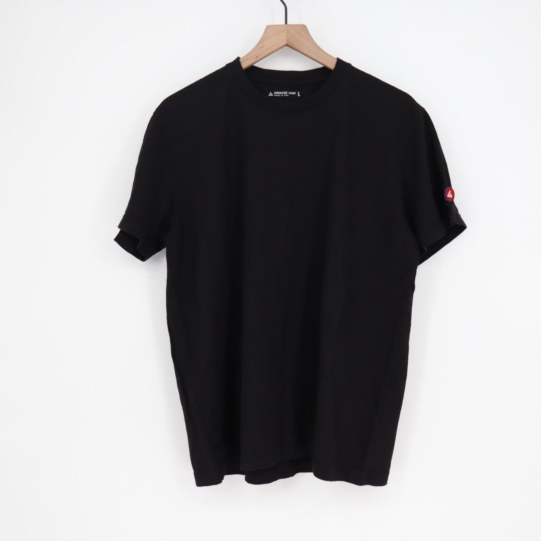 American Giant Black Crew Neck T Shirt Made in USA Size L