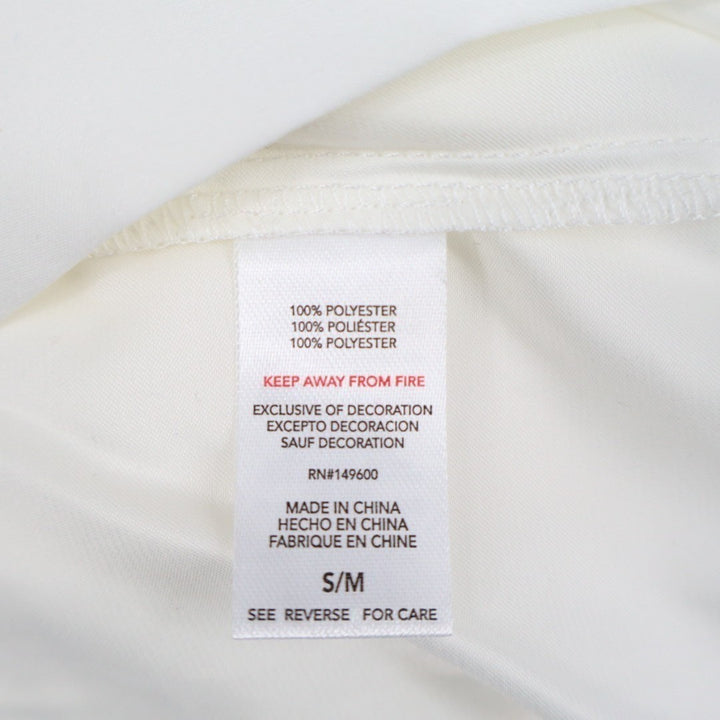 Flora By Flora Nikrooz Wrap Robe Womens S/M White Lace Shawl Collar Sleepwear