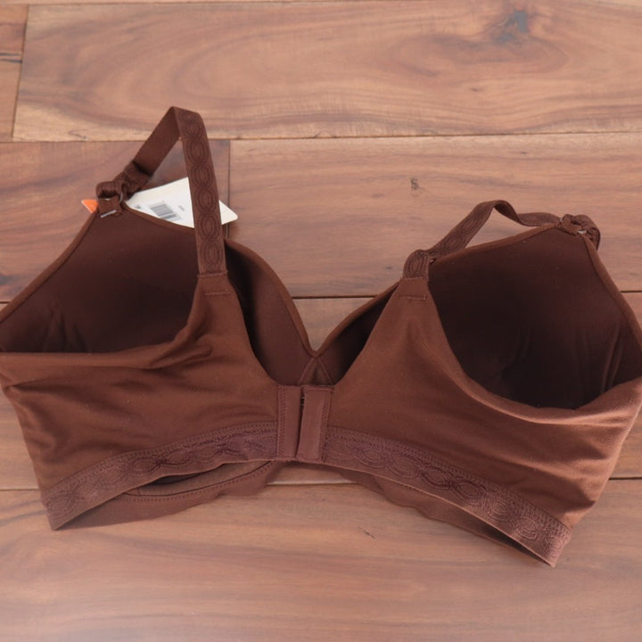 Warners Cloud 9 Bra Womens 38D Mahogany Stretch Super Soft Comfort Wireless