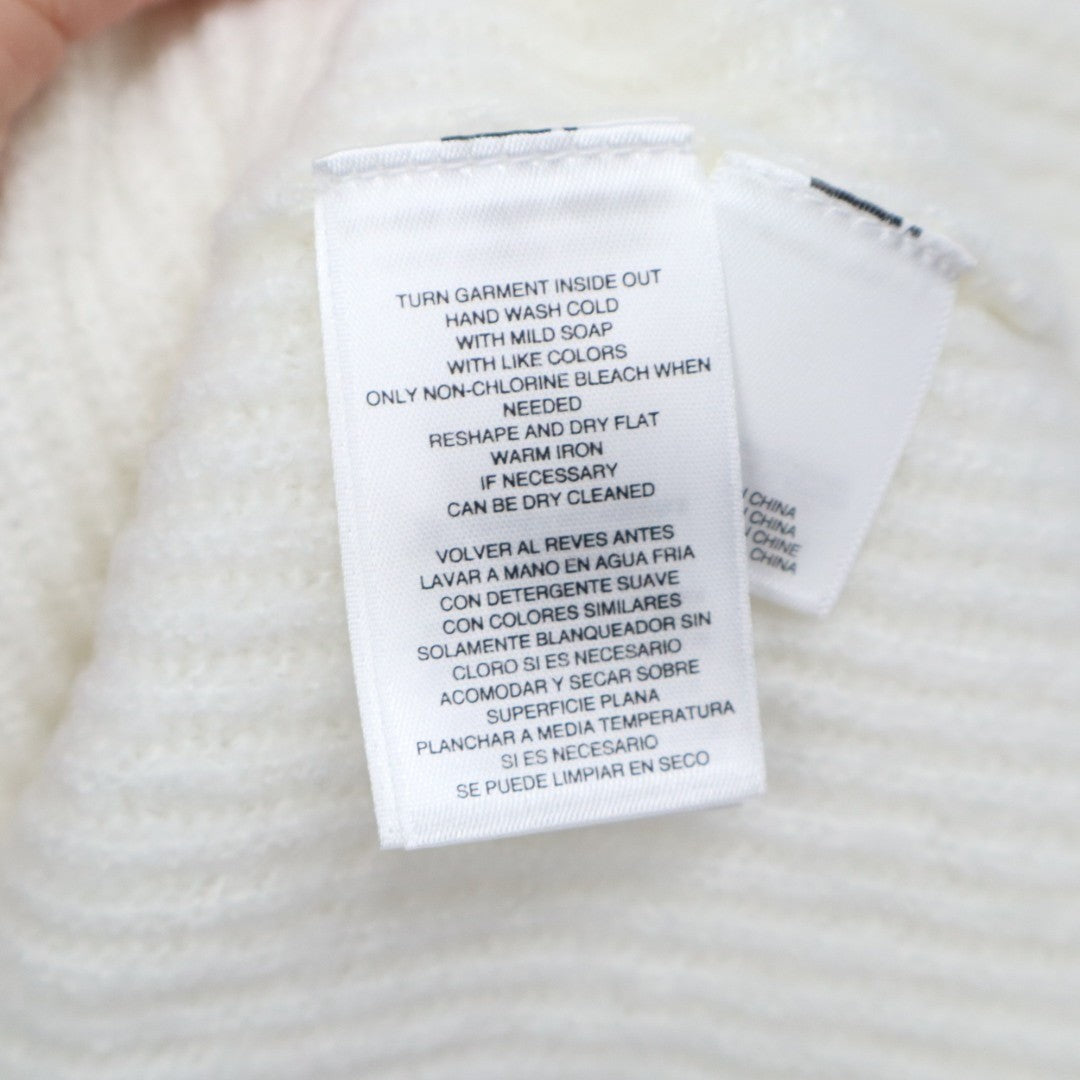 Rachel Roy Collection Shayla Sweater Womens XL Ivory Knitted Blouson Sleeve