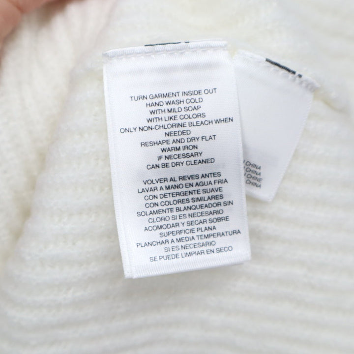 Rachel Roy Collection Shayla Sweater Womens XL Ivory Knitted Blouson Sleeve
