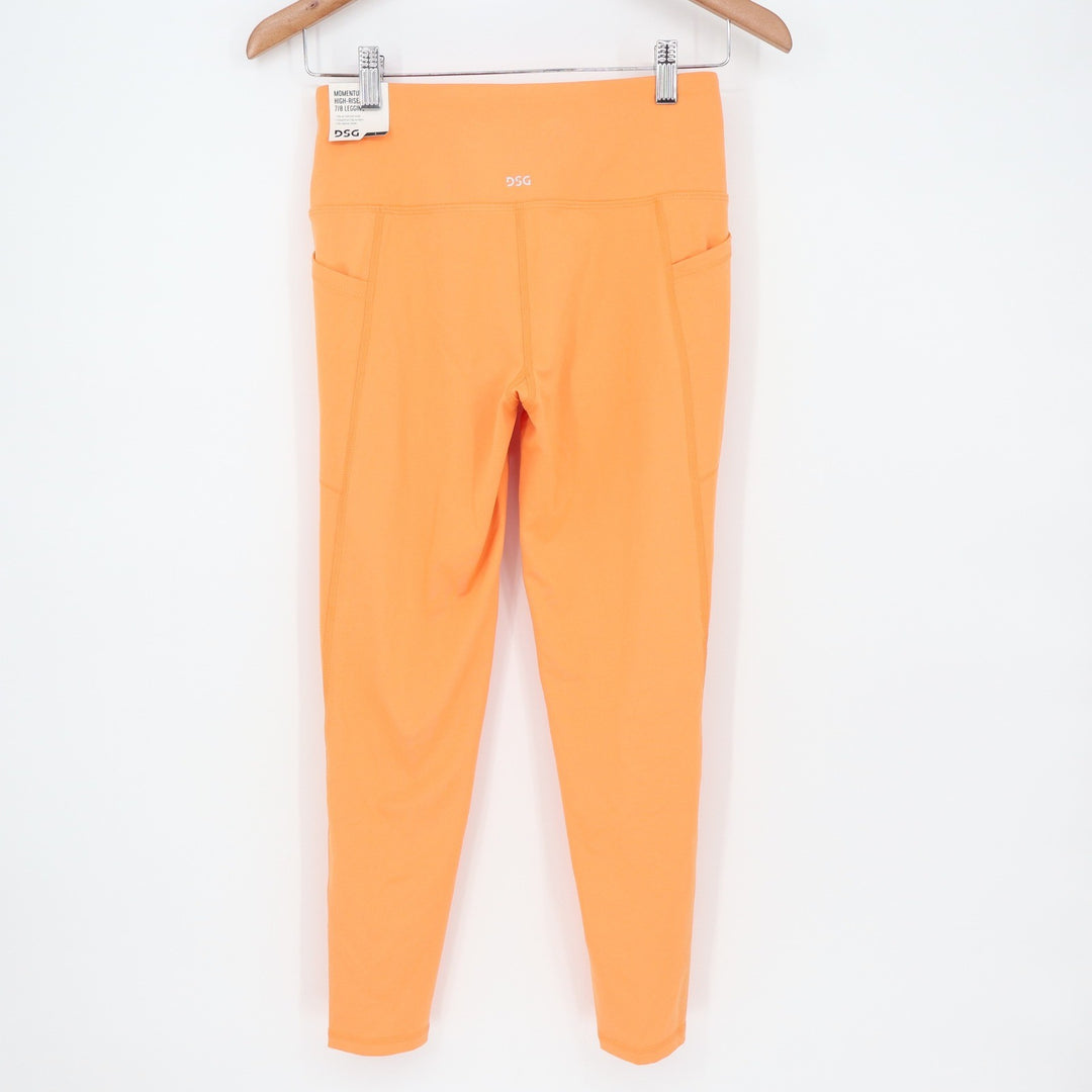 DSG Momentum 7/8 Leggings Womens Small Vintage Orange High Rise Side Pockets