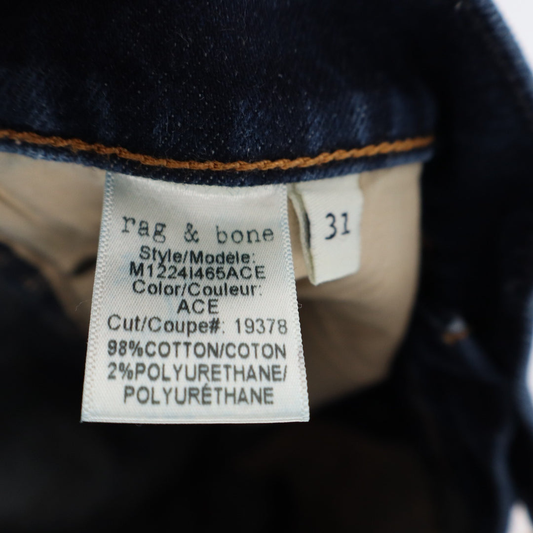 Rag & Bone New York Fit 1 Extra Slim Skinny Jeans Mens 31 Blue Dark Wash Denim