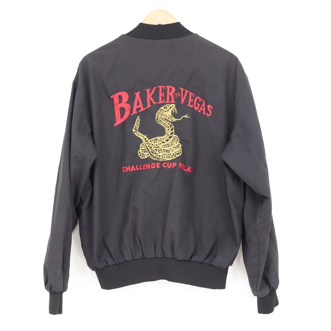 Vintage Dunbrooke Baker to Vegas Police Bomber Jacket Black Mens Large USA Made