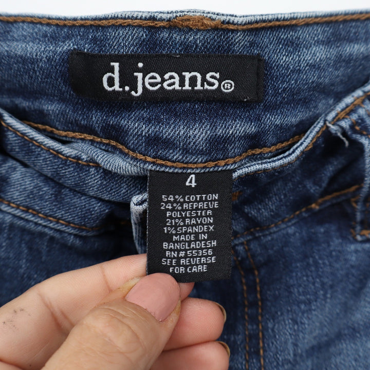 d.jeans Womens Size 4 Medium Wash Cropped Straight Leg Denim Capri Jeans