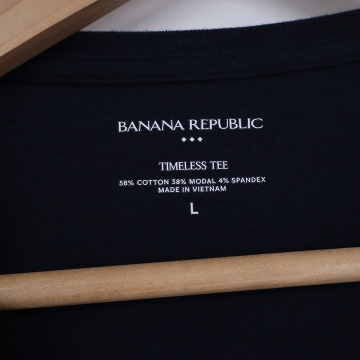 Banana Republic Timeless Tee Navy Blue Cotton Modal Stretch Short Sleeve Shirt L