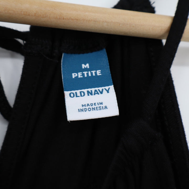 Old Navy Jumpsuits Womens Medium Petite Black Pleated Sleeveless Slash Pockets