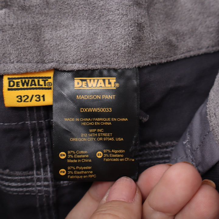 DeWalt Madison Pant Mens 32x31 Gray Workwear Utility Carpenter Trousers