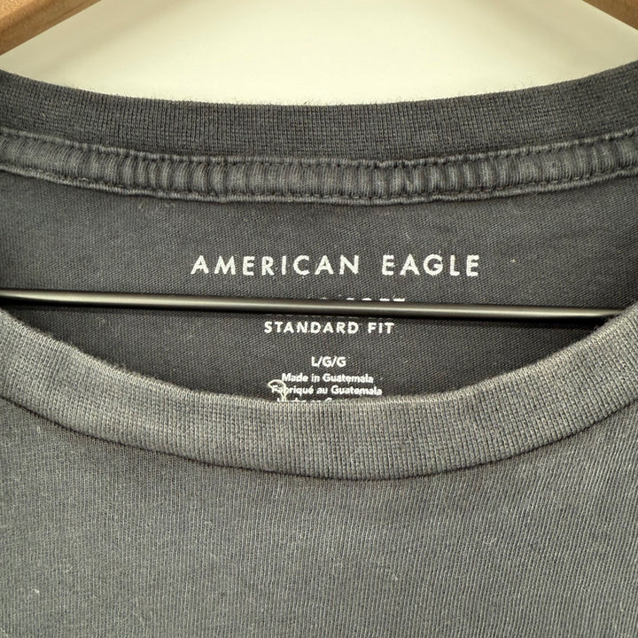 American Eagle Pride Proud Love & Unity Black Graphic T-Shirt Size L