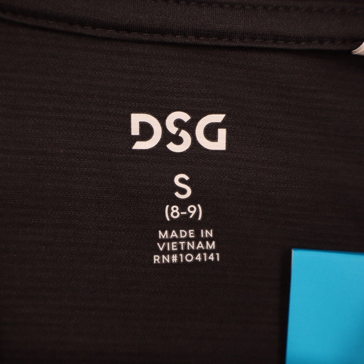 DSG Boys Movement Tee Pure Black Short Sleeve Athletic T-Shirt Size S 8-9 NEW